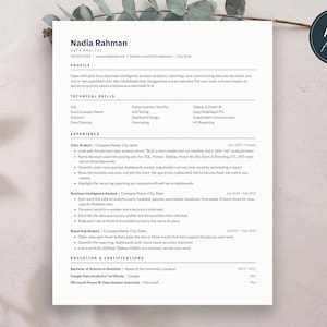Lebenslaufvorlage für Datenanalysten (Google Docs, Word) | ATS-optimiert (SQL, Python) – Lebenslauf, Anschreiben, Sofort-Download