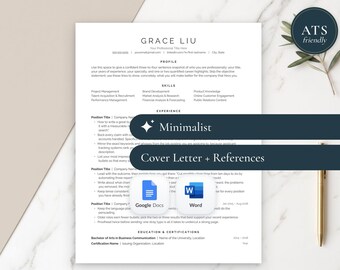 Modèle de CV minimaliste pour Google Docs et Word + Suivi des offres d'emploi