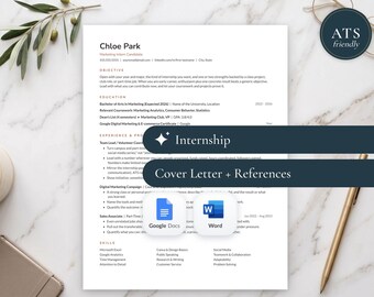 Modèle de CV pour stage Google Docs Word (compatible ATS) + Suivi des offres d'emploi