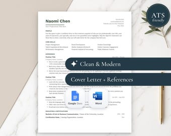 Modèle de CV moderne compatible Google Docs, Word et ATS + Suivi des candidatures