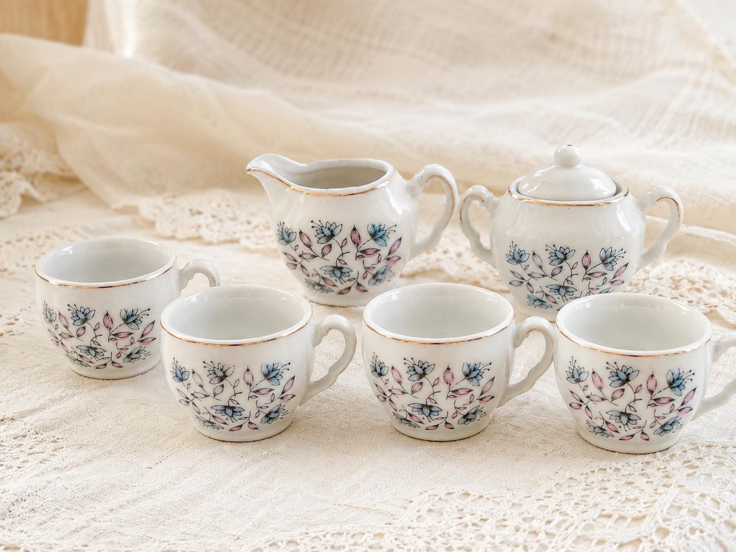 ビンテージドール　ラバードール　ティーポット　レトロ　ポップ　キッチュビンテージ Vintage Doll Tea Set Japan - Etsy