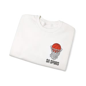 San Antonio Spurs Sweatshirt | Spurs Fan Crewneck | Basketball Game Day Pullover | Unisex Sweatshirt