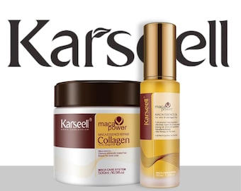 Duo Réparation Intense Karseell – Masque Capillaire au Collagène + Sérum à l'Huile d'Argan