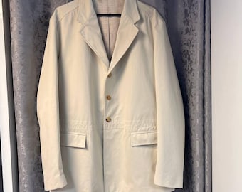 Bally Baumwollmantel/Jacke – Größe L – Monogrammfutter – Klassische, leichte Vintage-Luxusjacke – Elegante Freizeitjacke