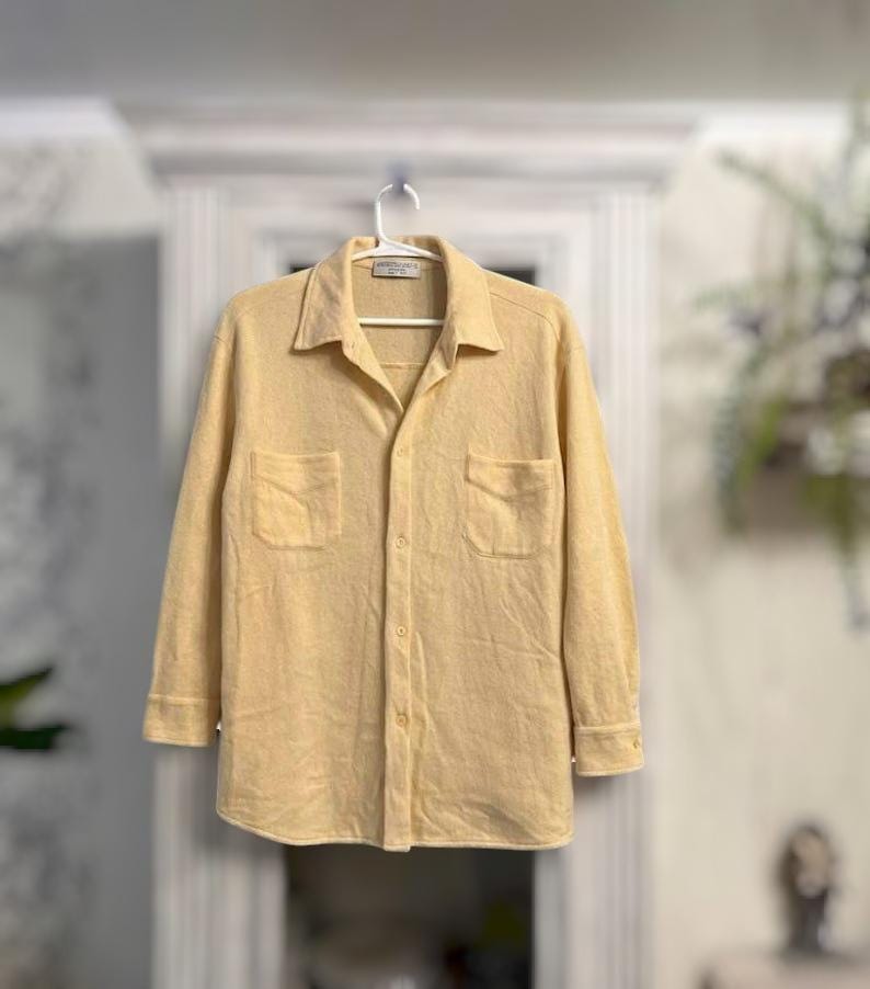 Brunello Cucinelli, Vintage Brunello Cucinelli 100% Cashmere Knit Shirt Jacket Size S, Luxury Italian Cashmere Overshirt Women, Old Money Shacket