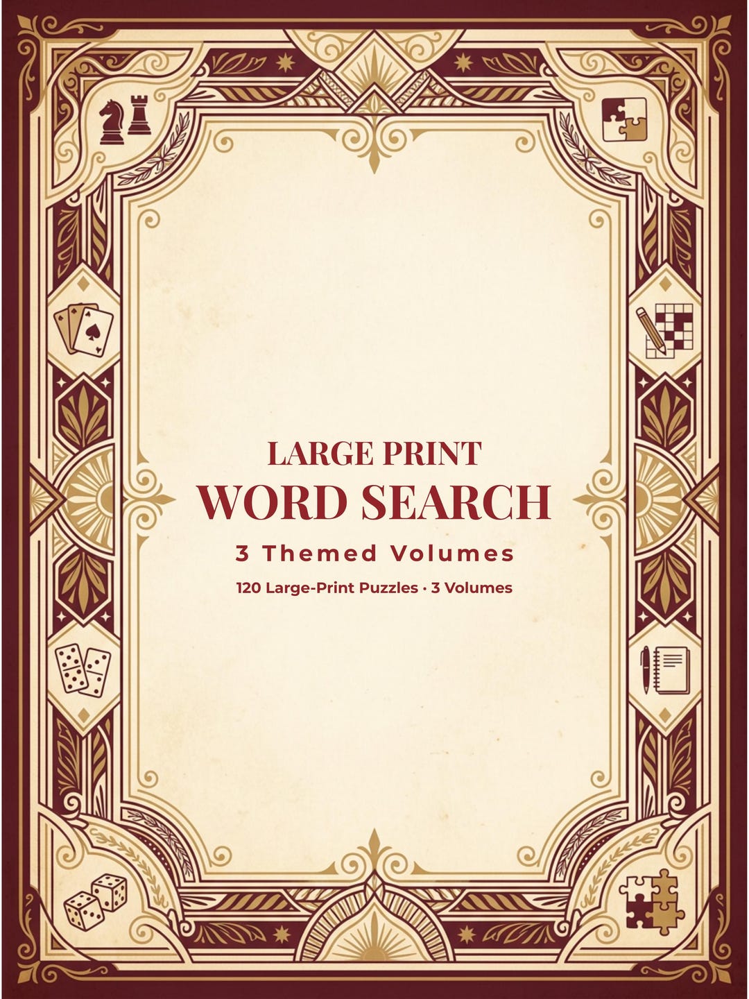 Large Print Word Search Printable Bundle for Seniors | 120 Puzzles, 3 ...