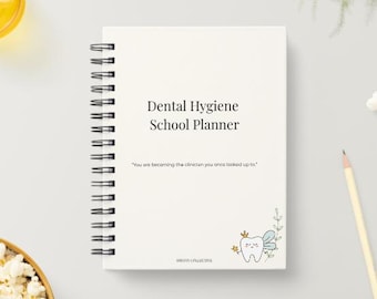 Dental Hygiene School Planner | Student Organizer, Study Schedule, Hours Log (PDF)