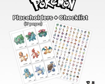 Platzhalter + Checkliste - Pokémon - Kanto - 1. Generation