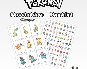 Placeholders + Checklist - Pokemon - JOHTO - GEN2