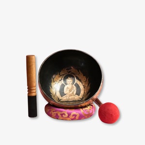 Master Quality Hand-Forged Singing Bowl with Tibetan Buddhist Goddess Design | Best for Healing, Yoga, Meditation & Sound Therapy
