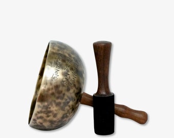 Premium 7 Metal Singing Bowl with Handle - Solar Plexus Chakra E-Note for Meditation and Sound Healing/Sound Bath, and Yoga/ Meditation