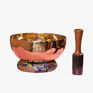 Tibetaanse Volle Maan Klankschaal voor Keelchakra Healing-Handgesmede Note G Klankschaal voor Meditatie, Yoga & Geluidsgenezing en Geluidsbad