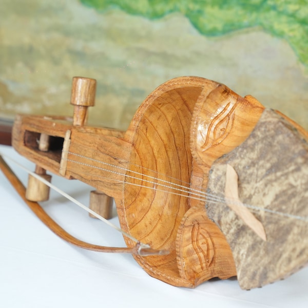 Hand-carved Nepali Sarangi - Traditional Stringed Instrument for Music & Sound Healing | Support Local Artisans