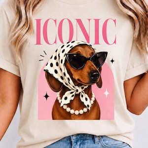 Preppy Dachshund Dog Png, Dachshund Lovers T-Shirt Png, Dachshund Mom png, Funny Dog Lovers Shirt Sublimation, Wiener Dog Graphic
