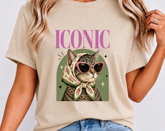 Preppy Cat PNG, Iconic Cat PNG, Coquette Cat PNG, Retro Cat Shirt, Cat Lover Png, Cat Mom Sublimation
