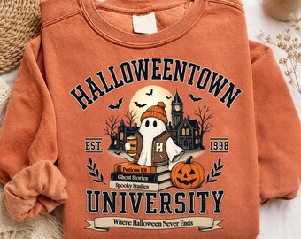 Halloweentown University PNG, Halloween Ghost png, Spooky University PNG, Vintage Halloween PNG, Ghost Shirt Design, Fall Design Png