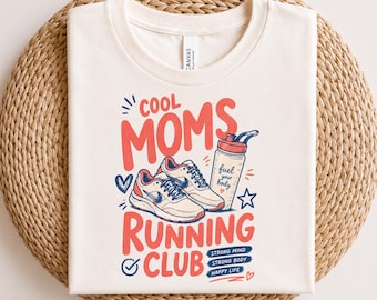 Running Mom PNG, Cool Moms Running Club PNG, Mom Runner png, Fitness Mom PNG, Marathon Shirt Design