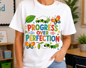 Progress Over Perfection PNG, Neurodiversity PNG, Special Education PNG, Early Childhood Education, Teacher Sublimation, Back to School