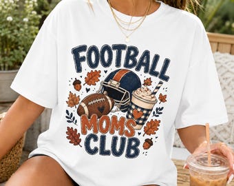 Football Moms Club PNG, Football Mom PNG, Game Day, Football Season Sublimation, Sports Mom Shirt PNG, Fall Football Design
