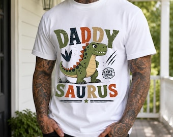 Daddysaurus PNG, Dino Dad PNG, Dinosaur Dad Shirt Design, Father’s Day Sublimation, Dad Gift, T Rex Dad PNG Download