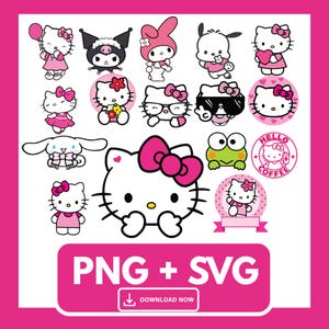Kawaii Cat Clipart | Animal Friends PNG SVG Bundle (Digital Download)