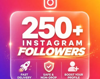 250 seguidores de Instagram / Reales y activos / Entrega instantánea / 100% seguro / No se necesita contraseña