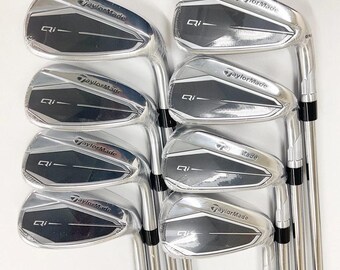TaylorMade Qi Iron Set 8PCS 5-pw aw SW KBS Max MT Steel Stiff Flex Right Handed Golf Clubs Open Box