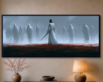 Land of the Dead Canvas Print – Odysseus Memento Mori Art – Moody Library Decor