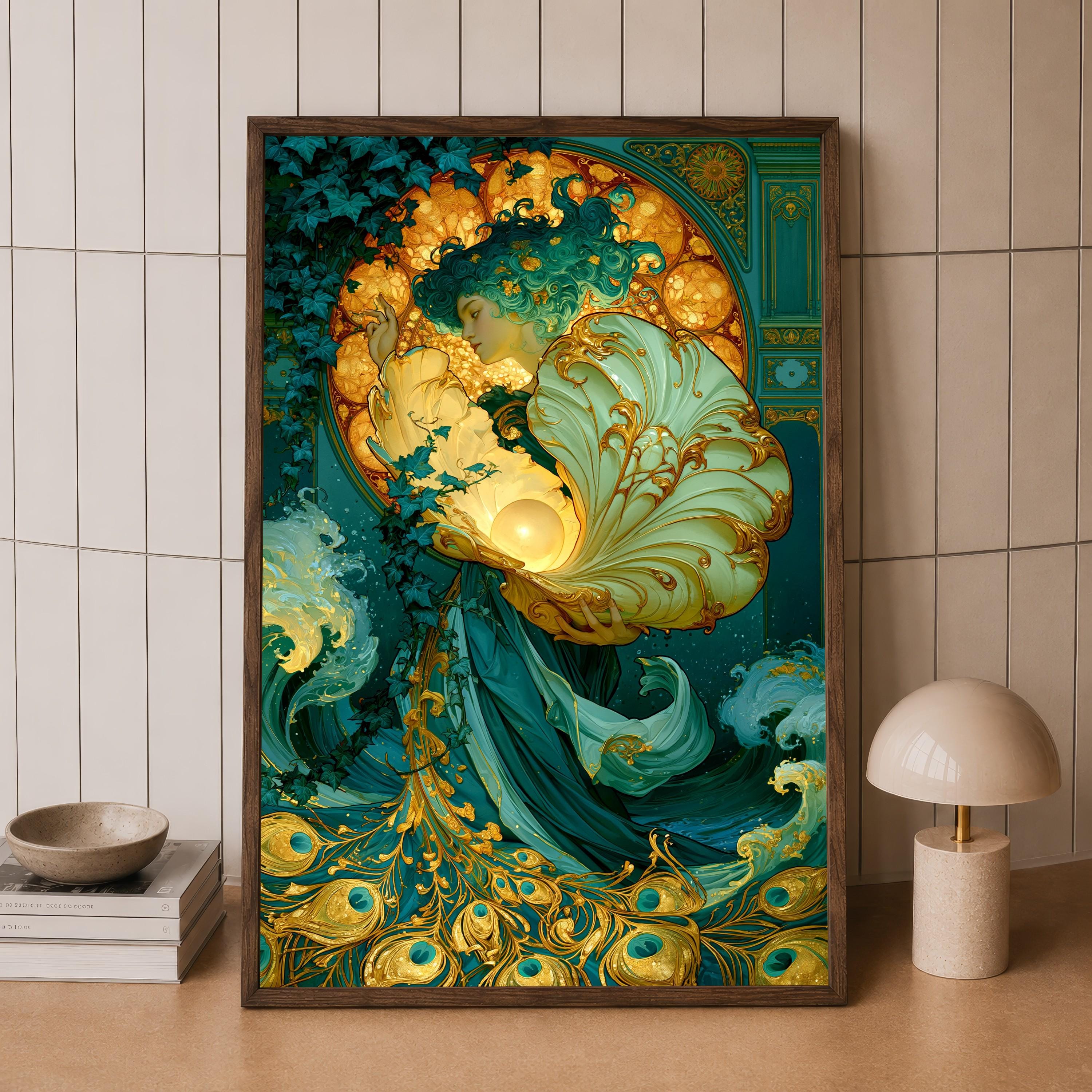Vintage Gold Frame Art Women - Etsy