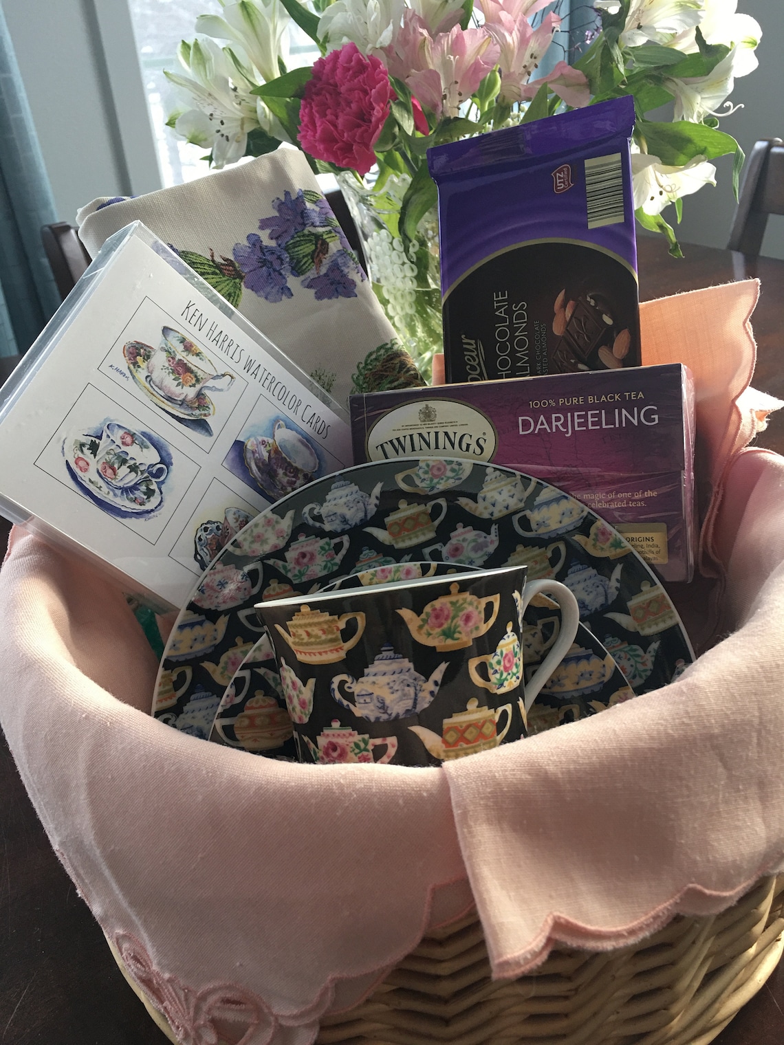 Watercolor Tea Cup Note Cards / Set of 8 / Four Designs Etsy