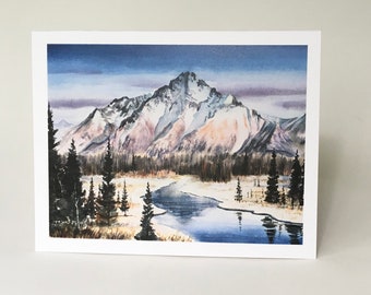 Matanuska Glacier/Pioneer Peak Early Spring Set of 8 Notecards