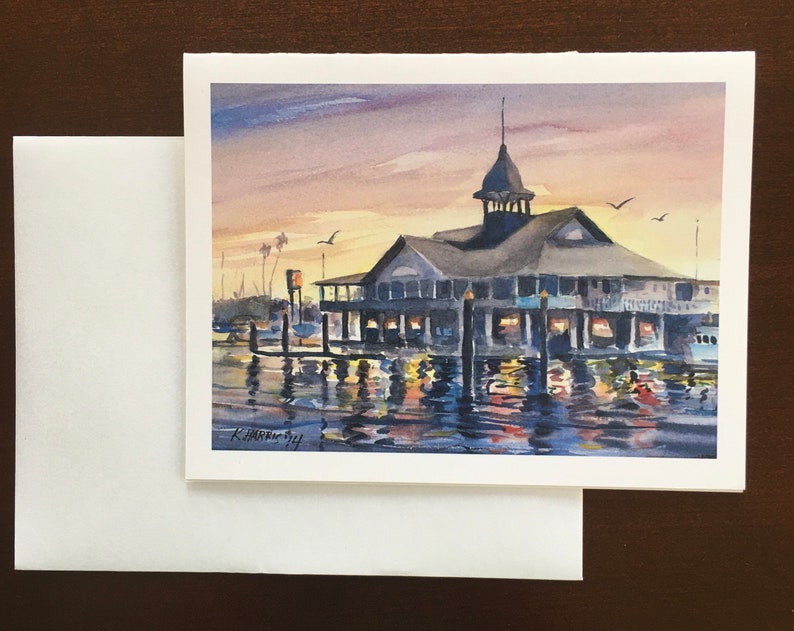 Balboa Pavilion Watercolor Notecards image 2