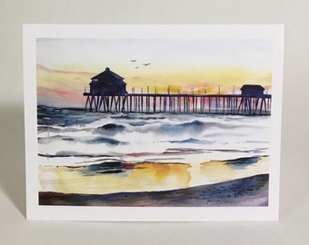 Pier Watercolor Notecards/3 Designs