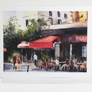Paris Cafe Watercolor Notecards/2 Designs