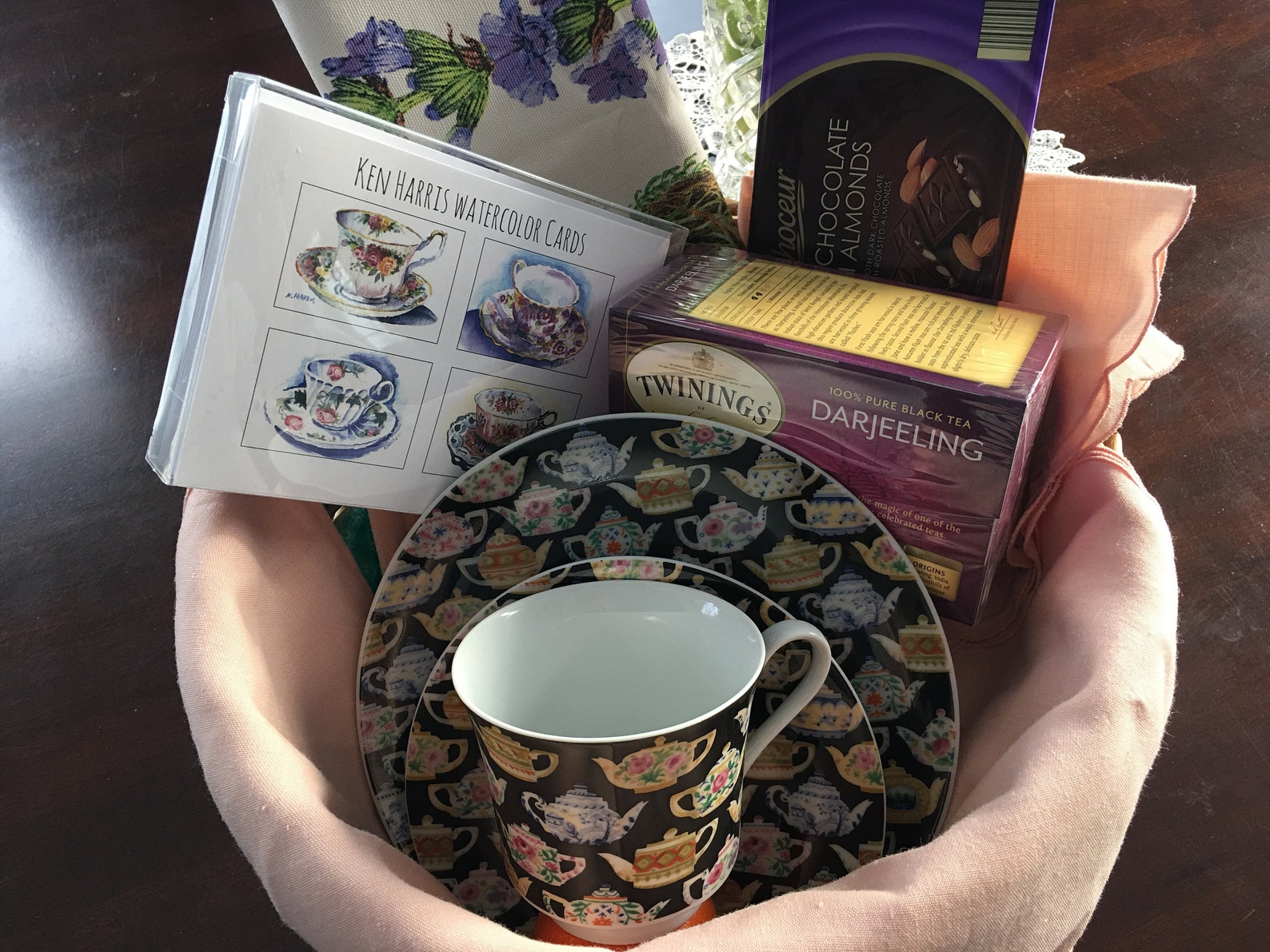 Watercolor Tea Cup Note Cards / Set of 8 / Four Designs Etsy