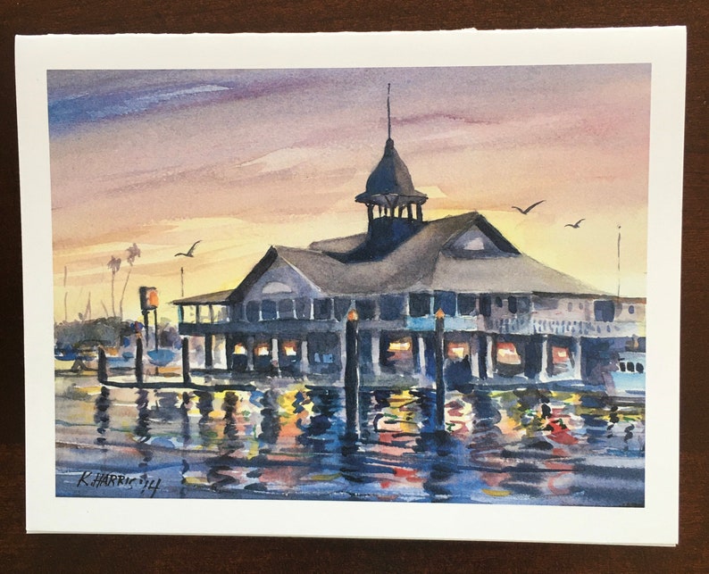 Balboa Pavilion Watercolor Notecards image 1