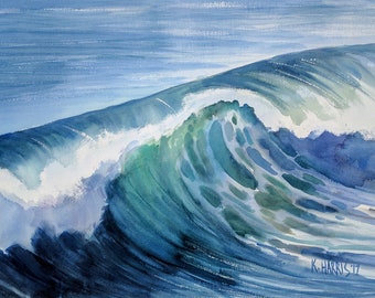 The Wave Watercolor Notecard Set