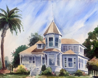 Newland House Original Watercolor