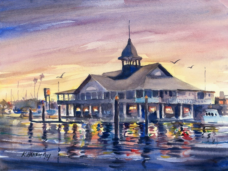 Balboa Pavilion Watercolor Notecards image 3