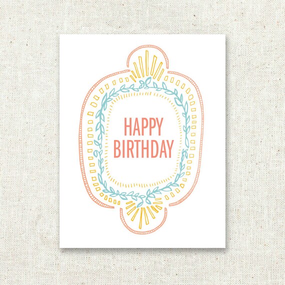 Items similar to Greeting Card, Deco Birthday on Etsy