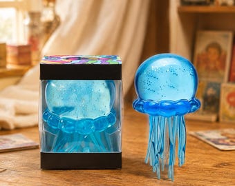 Kwallen Squishy Toy, Kawaii Slime Stress Relief Fidget Toy, Leuk zintuiglijk bureauspeelgoed, Verjaardagscadeau voor kinderen tieners, Kwallen Stress Toy