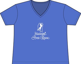 Camiseta lisa con cuello en V