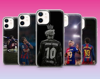 Funda para teléfono Lamine Yamal con diseño de celebridad del fútbol para iPhone 17Pro, 16, 15, 14, 13, 12, Samsung S25, S24, S23Fe, S22, A16, A26, 9Pro