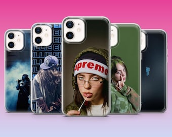Funda para teléfono de Billie Eilish con diseño de artista musical para iPhone 17Pro, 16, 15, 14, 13, 12, Samsung S25, S24, S23Fe, S22, A16, A26, Pixel 10, 9Pro