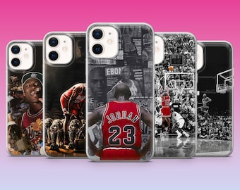 Michael Jordan Phone Case Basketball Celebrity Cover for iPhone 17Pro, 16, 15, 14, 13, 12, Samsung S25, S24, S23Fe, S22, A16, A26, 9Pro