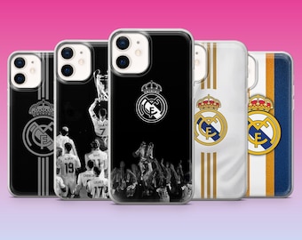 Funda para teléfono del Real Madrid, funda deportiva de fútbol para iPhone 17Pro, 16, 15, 14, 13, 12, Samsung S25, S24, S23Fe, S22, A16, A26, Pixel 10, 9Pro