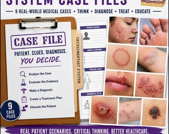 Integumentary System Medical Case Files | Skin Disorders Diagnosis Activity (Digital Download)