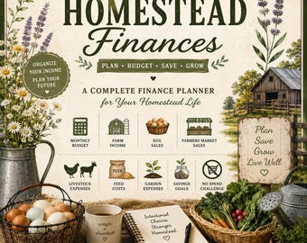 Homestead Finance Planner | Farm Budget, Income, Expense Tracker (Digital Download)