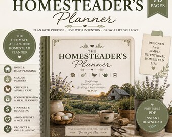Ultimate Homestead Planner | Farm, Garden, Chicken, Budget, ADHD (PDF Download)