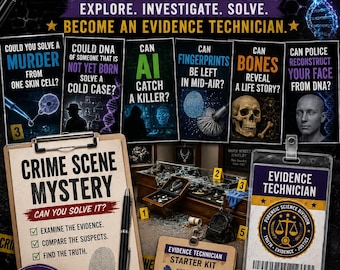 Forensics Classroom Decor Bundle | Crime Scene Mystery, STEM Posters (Digital Download)